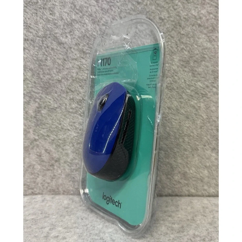 Logitech M170 Wireless Mouse for PC Mac Laptop with USB Mini Receiver Blue